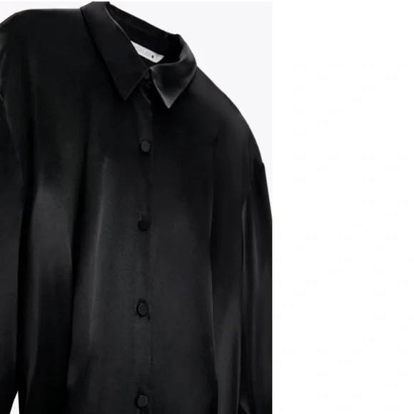 Zara Satin Black Mini Dress - Picture 6 of 6